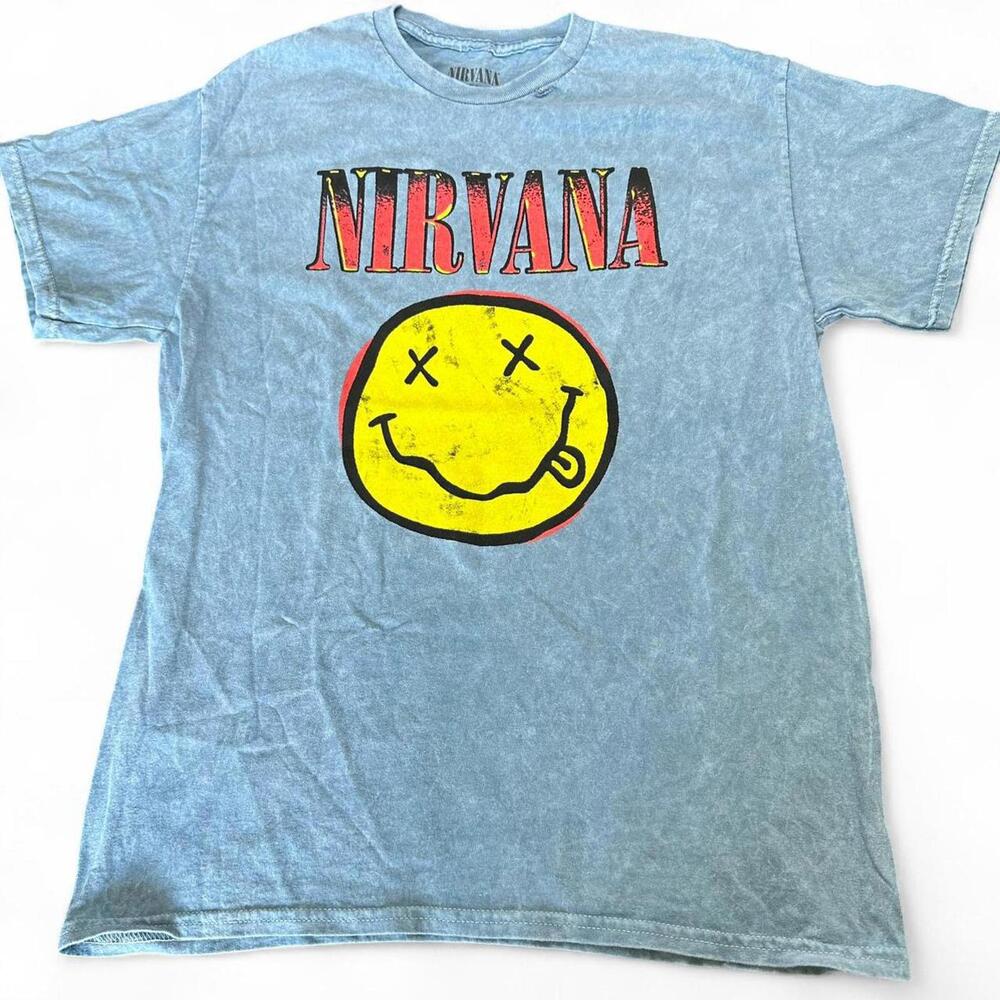 Nirvana Smiley Face Band Tee | Size M